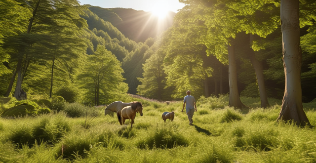 What are the psychological benefits of connecting with nature, and how can they mitigate the effects of climate change