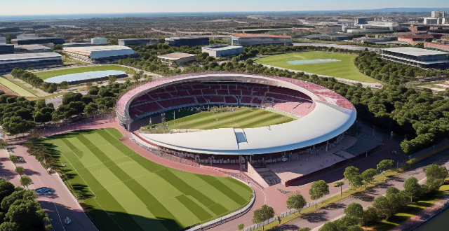 How can a sports stadium be designed to enhance fan engagement and experience