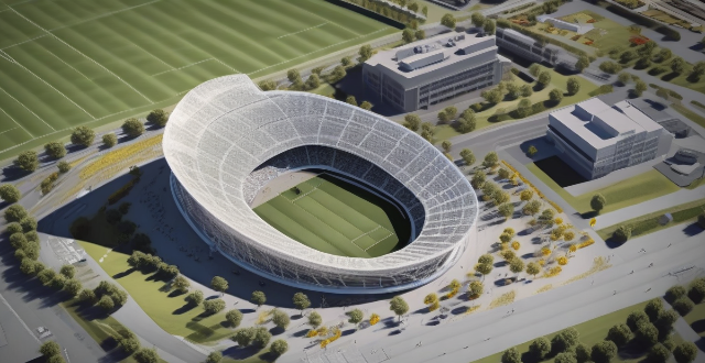 What are some innovative features that can be included in modern sports stadium design