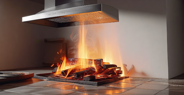 What safety precautions should be followed in kitchens to avoid fires